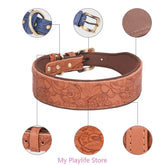 Walking Soft Medium Large Breeds Pet Training Leather Dog Collars